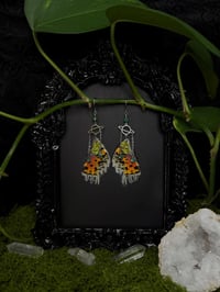 Image 1 of Madagascan Sunset Moth Wing Earrings III