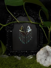 Image 1 of Urania Leilus Moth Wing Earrings