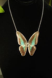 Image 2 of Graphium Sarpedon Butterfly Necklace