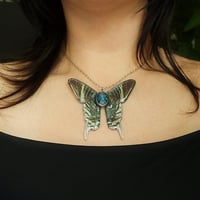 Image 2 of Urania Leilus Moth Necklace
