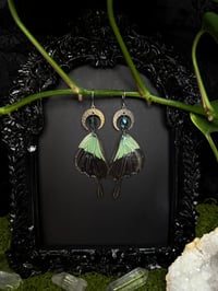 Image 4 of Mint Swallowtail Butterfly Wing Earrings II