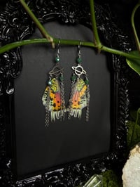 Image 3 of Madagascan Sunset Moth Wing Earrings II