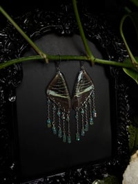 Image 3 of Urania Leilus Moth Wing Earrings