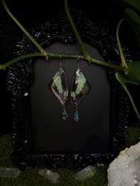 Image 4 of Mint Swallowtail Butterfly Wing Earrings