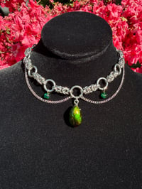 Image 3 of Green Beetle Dagger Choker
