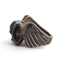 Image 2 of Vintage Winged Wheel Skull Ring, c. 1970s