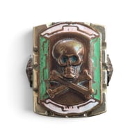 Image 1 of Vintage Jolly Roger Skull Ring, c. 1940s