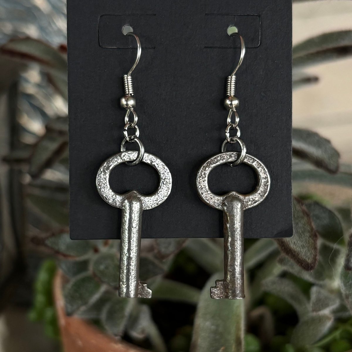 Small Barrel Key Earrings