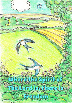 Image of Watercolour pencil and ink illustrations A5 cards