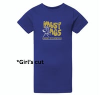Image 2 of Mustangs Split Logo Royal T-Shirt