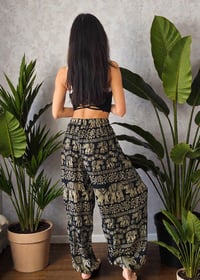 Image 7 of Elephant Harem Pants with Pockets, Boho Festival Trousers, High Crotch Unisex 507A/B