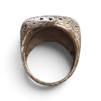 Image 4 of King Baby Skull Ring w/ Garnet Eyes, c. 2010