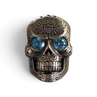 Image 1 of King Baby Skull Ring w/ Topaz Eyes, c. 2010