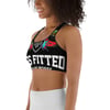 BOSSFITTED Black and Colorful AOP Sports Bra