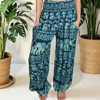 Image 1 of Elephant Harem Pants with Pockets, Boho Festival Trousers, High Crotch Unisex 507A/B