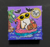 Image 2 of 4- square Ghosty on a Float painting