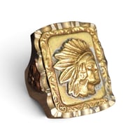 Image 1 of Vintage Chief Souvenir Ring, c. 1940s