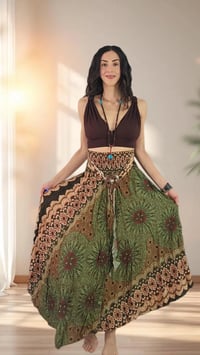 Image 8 of Coconut Thai Rayon Skirt Dress Boho Beach Wrap Skirt Lightweight Festival Clothing - 700A