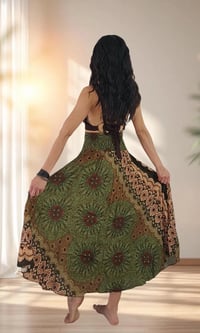 Image 7 of Coconut Thai Rayon Skirt Dress Boho Beach Wrap Skirt Lightweight Festival Clothing - 700A
