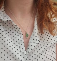 Image 12 of Ready to ship! Jewelled Cornish Seaglass Necklace - dark green 