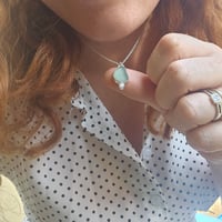 Image 6 of Ready to ship! Jewelled Cornish Seaglass Necklace  - Seafoam
