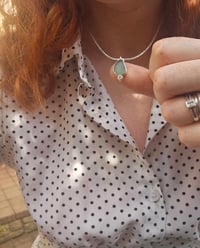 Image 11 of Ready to ship! Jewelled Cornish Seaglass Necklace  - Seafoam
