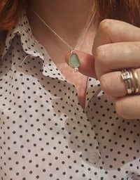 Image 13 of Ready to ship! Jewelled Cornish Seaglass Necklace  - Seafoam
