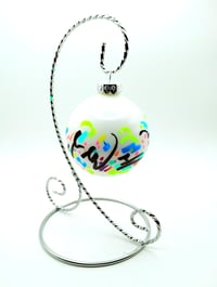 Glossy White Cream With Black and Neon