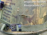 Image 10 of Vietnam M-1C Helmet & Paratrooper liner Mitchell Camo Cover. DEATH FROM ABOVE. 