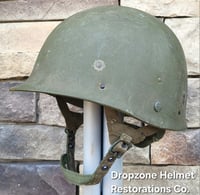 Image 14 of Vietnam M-1C Helmet & Paratrooper liner Mitchell Camo Cover. DEATH FROM ABOVE. 