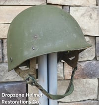 Image 16 of Vietnam M-1C Helmet & Paratrooper liner Mitchell Camo Cover. DEATH FROM ABOVE. 