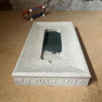 Image 2 of 26. Ledge - Roman Pool - white with green pool stain