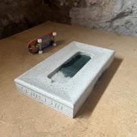 Image 1 of 26. Ledge - Roman Pool - white with green pool stain