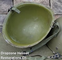 Image 12 of Vietnam M-1C Helmet & Paratrooper liner Mitchell Camo Cover. WIDOW MAKER.
