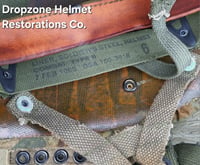 Image 19 of Vietnam M-1C Helmet & Paratrooper liner Mitchell Camo Cover. WIDOW MAKER.