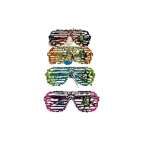 Image 1 of deadstock blingy shutter glasses!