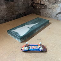 Image 1 of 03. Large Ledge - bullnose coping edge - green and white