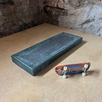 Image 1 of 02. B STOCK - Large Ledge - bullnose coping edge - green and black