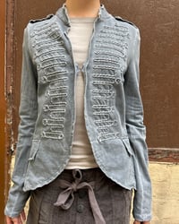 Image 3 of WASHED BLUE MILITARY JACKET