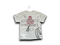 Image 2 of Custom upcycled reworked screen print Rutgers gray T shirt - Sade Adu, black panther party