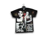 Image 1 of Custom upcycled reworked screen print Hun black T shirt - Sade, Lauren Hill 