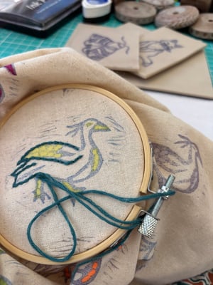 Image of Print and Stitch Creatures Workshop - FolkEast 22nd August 10.30am