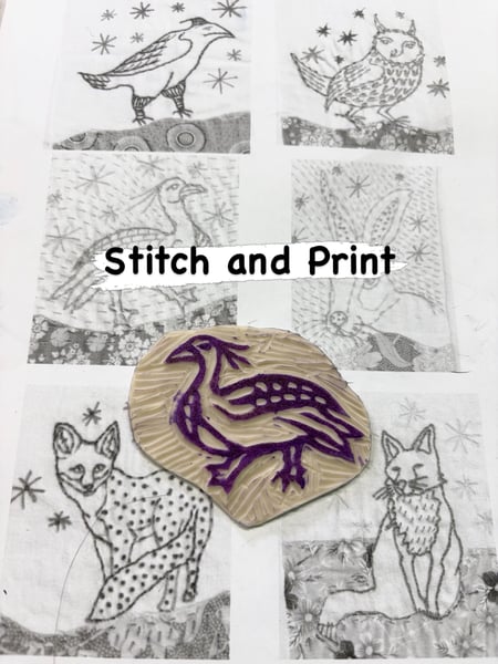 Image of Print and Stitch Creatures Workshop - FolkEast 22nd August 10.30am