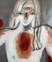 Image 3 of 'Jungle Bloom' original painting on linen canvas