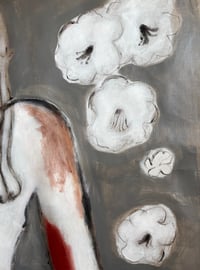 Image 4 of 'Jungle Bloom' original painting on linen canvas