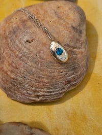 Image 4 of Ready to ship! 'Azure Shimmer' Sterling Silver Necklace 