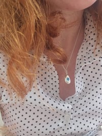 Image 8 of Ready to ship! 'Azure Shimmer' Sterling Silver Necklace 