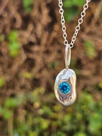 Image 3 of Ready to ship! 'Azure Shimmer' Sterling Silver Necklace 