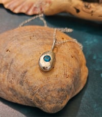Image 13 of Ready to ship! 'Azure Shimmer' Sterling Silver Necklace 