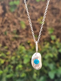 Image 7 of Ready to ship! 'Azure Shimmer' Sterling Silver Necklace 